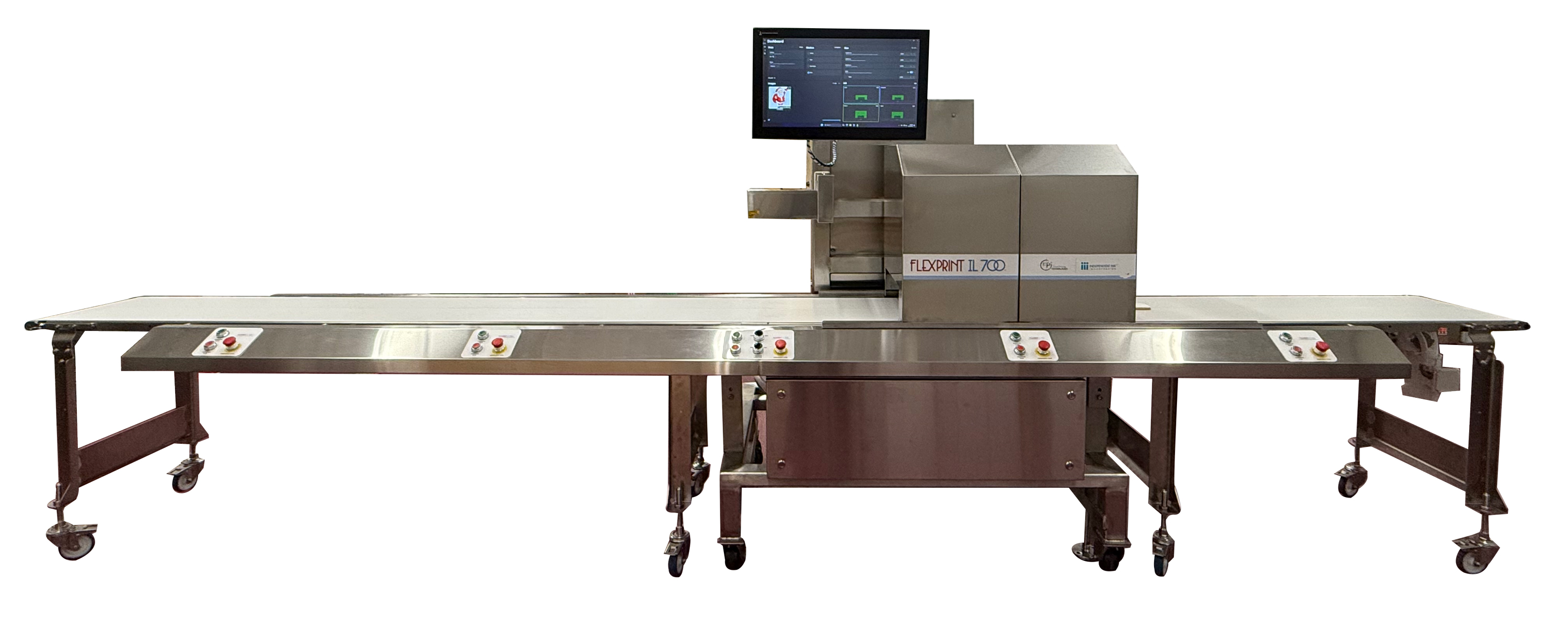 Two men looking at a tray of cookies